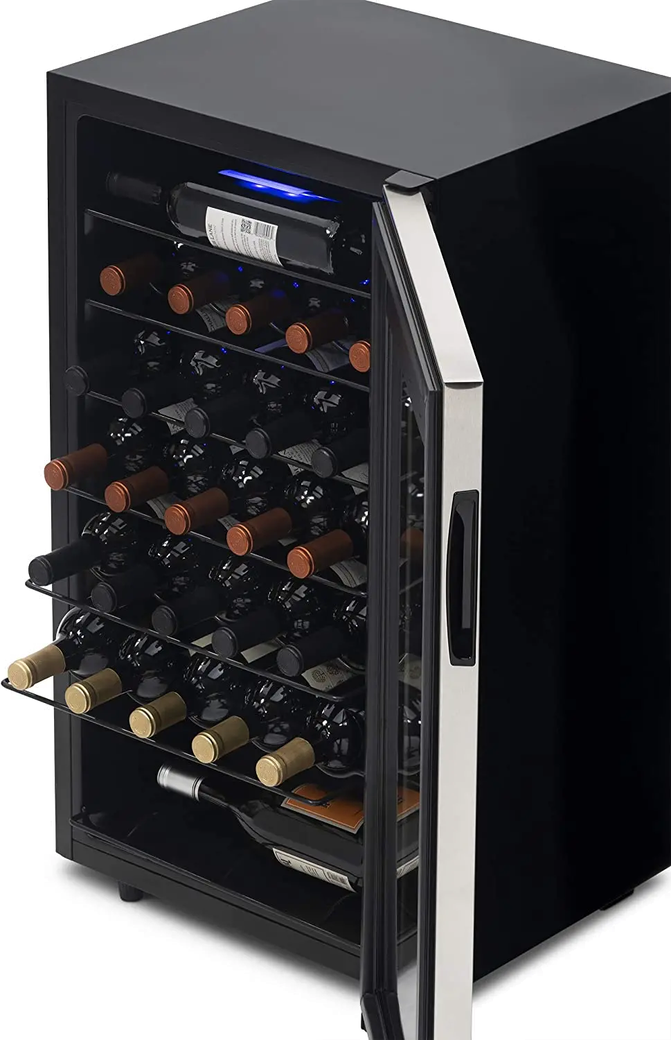 NWC033SS01 NewAir 33 Bottle Freestanding Compressor Wine Fridge - Stainless Steel-6