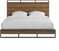 Hedrick Brown and Black King Platform Bed