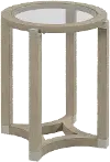 Solstice Soft Beige Round Chairside Table