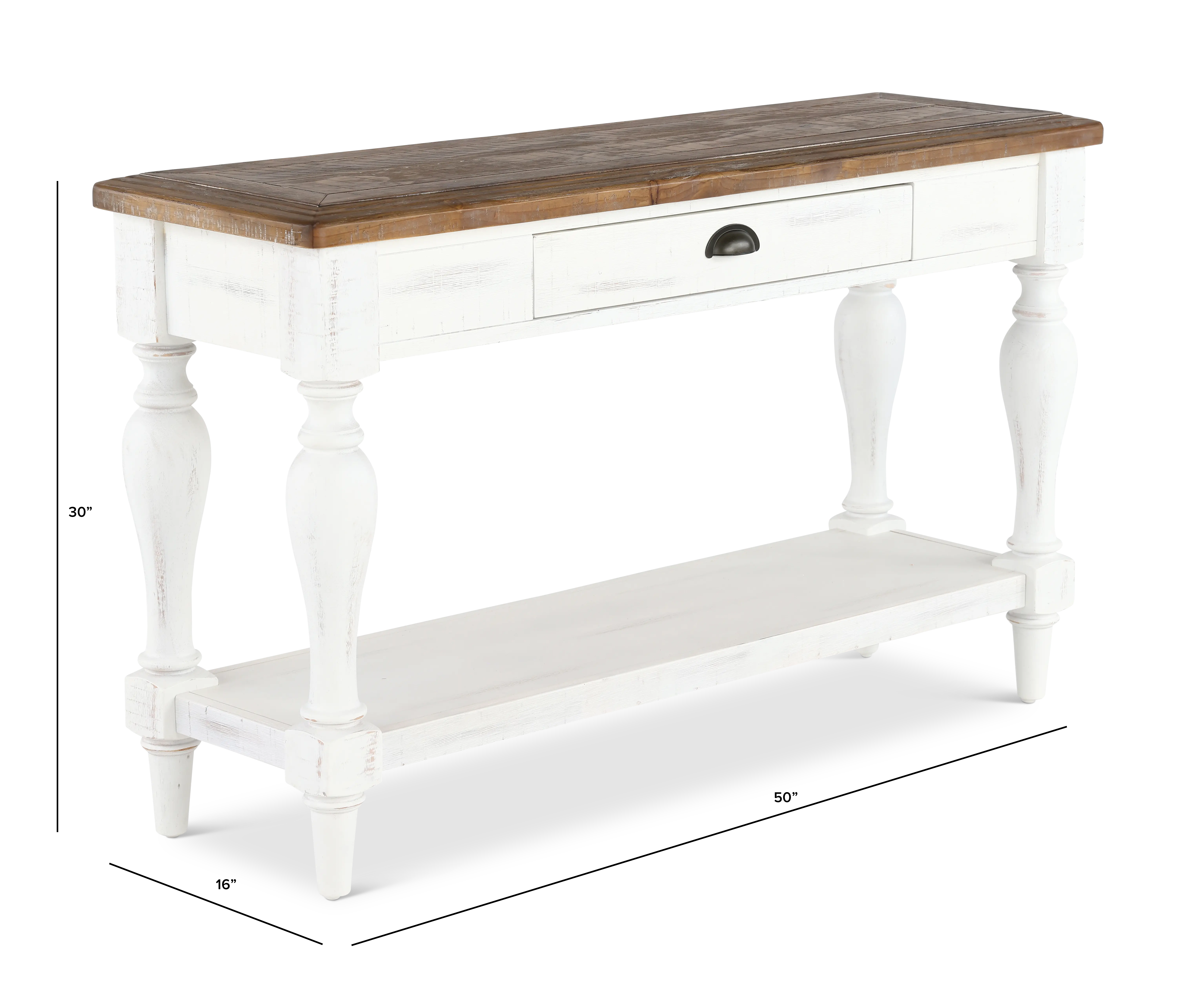 Augusta White Sofa Table-3