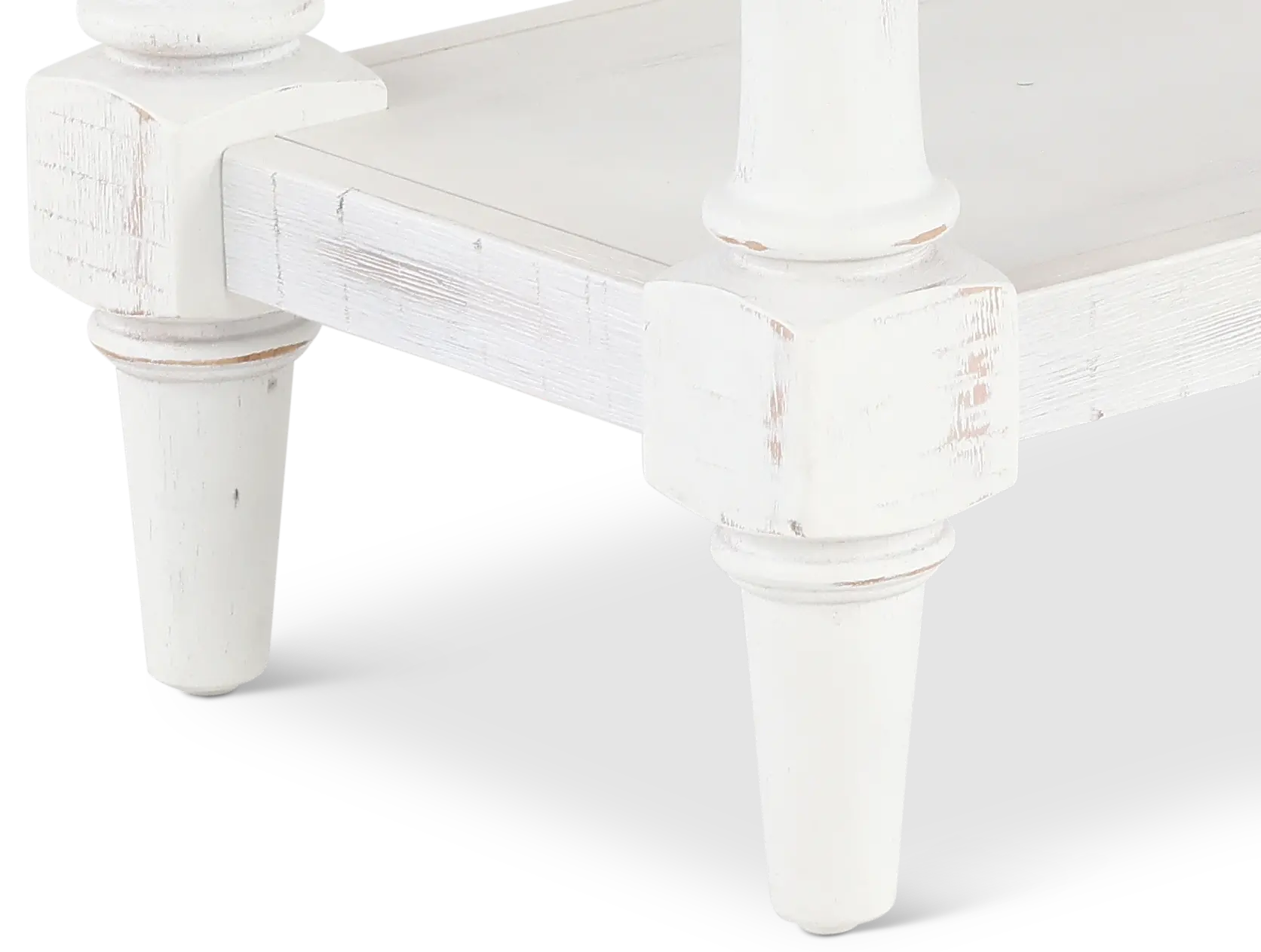 Augusta White Sofa Table-6