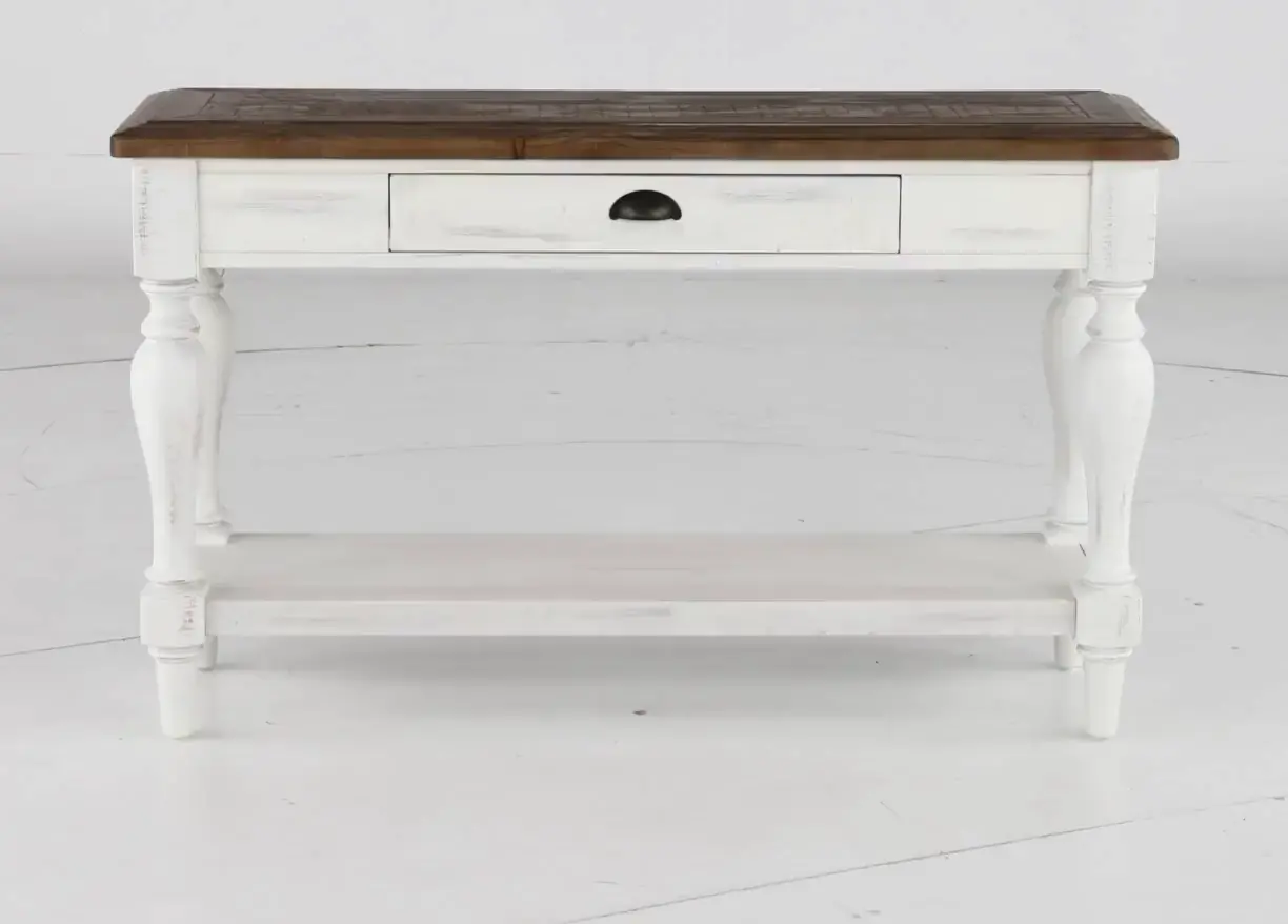 Augusta White Sofa Table-8