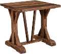 73340 Brownstone Rustic Brown Accent Table with Trestle Base