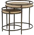 Cena Natural Round Nesting End Tables