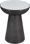 Circularity Black and White Chairside Table