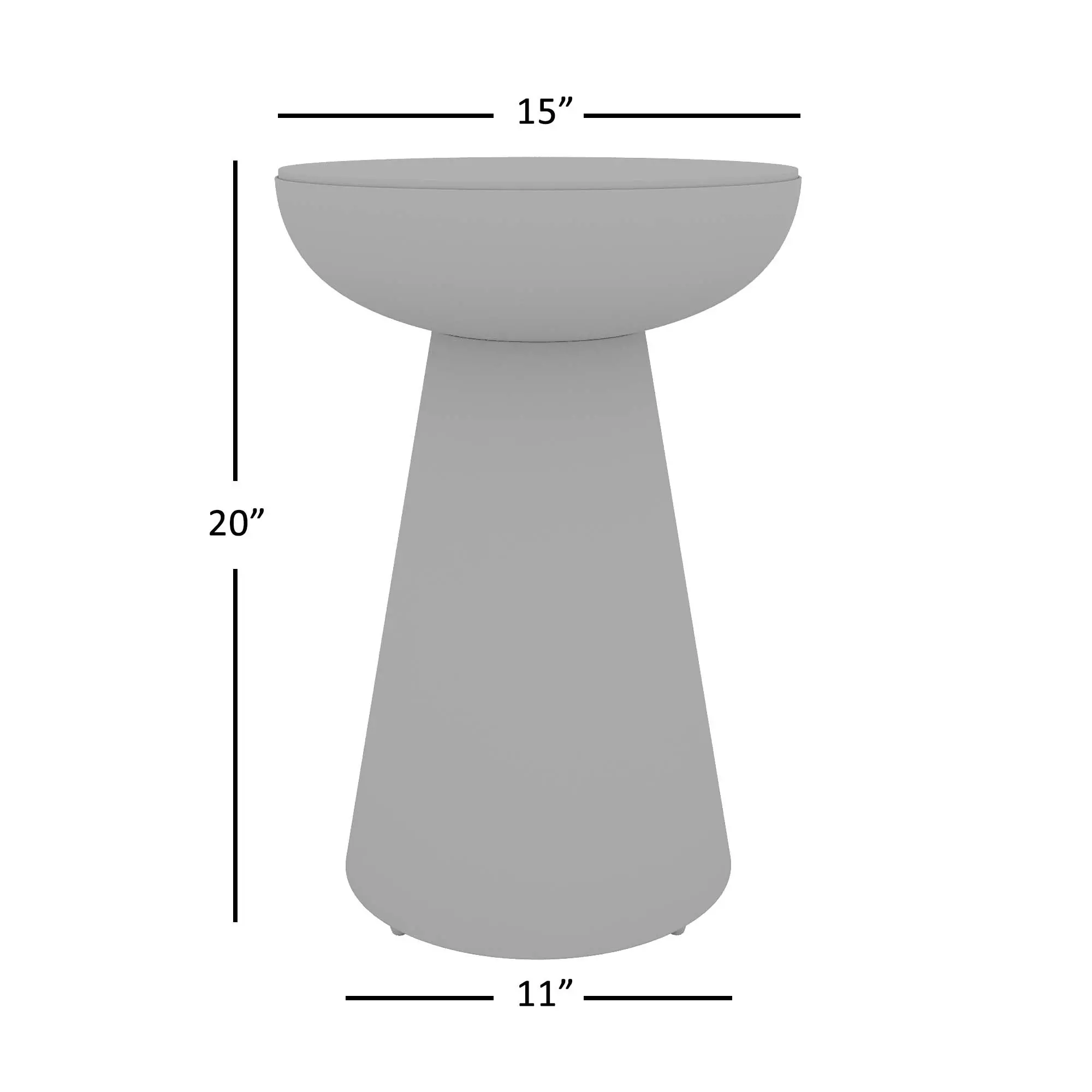 Circularity Black and White Chairside Table-3