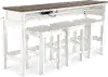 KIT/4PC:237-RPC-TBST River Place White and Tobacco Sofa Table & Stool Set