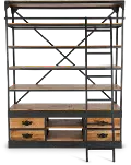 Neemrana Rustic Brown 80 Library Bookcase