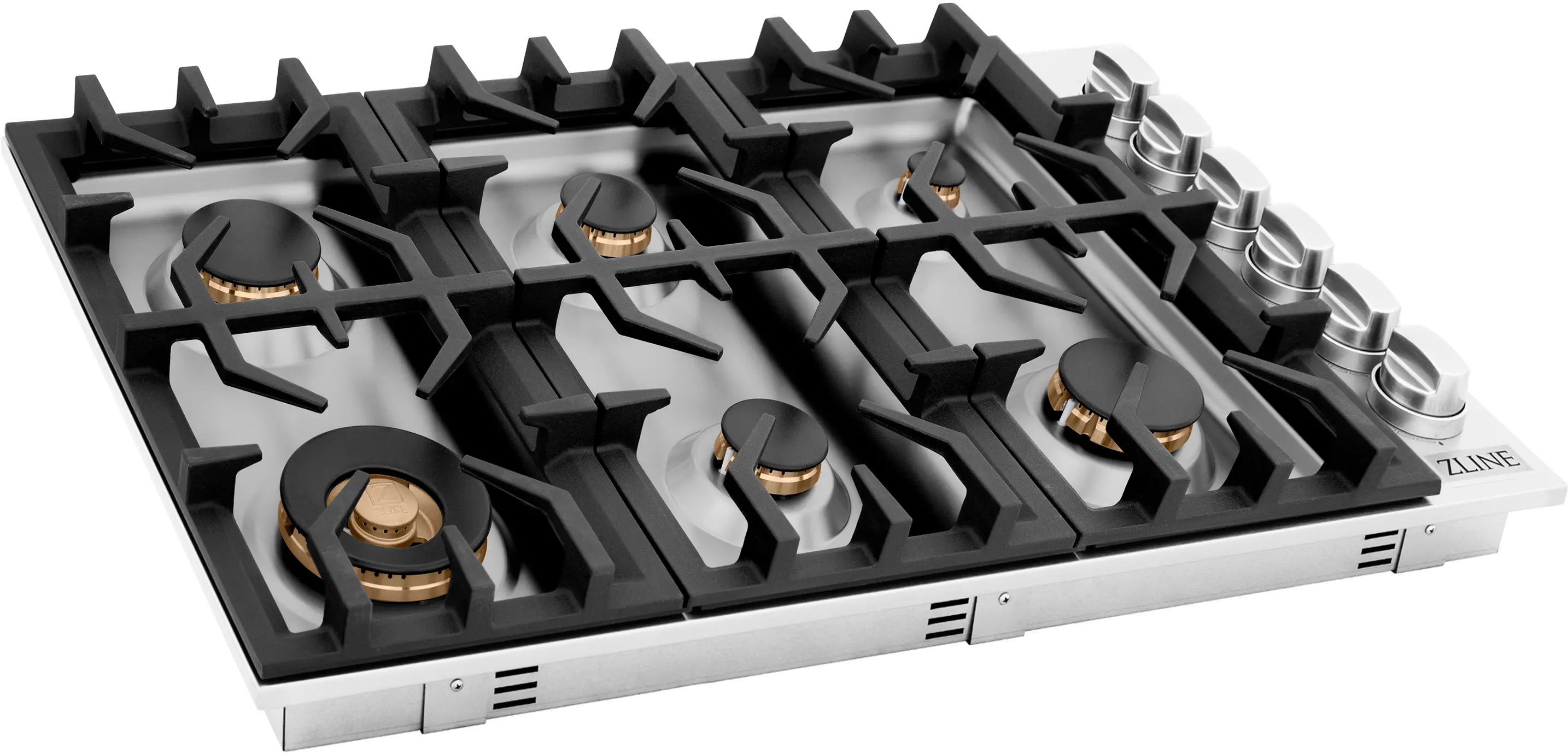 RC-BR-36 ZLINE Gas Cooktop - Stainless Steel, Brass 36 Inch-4