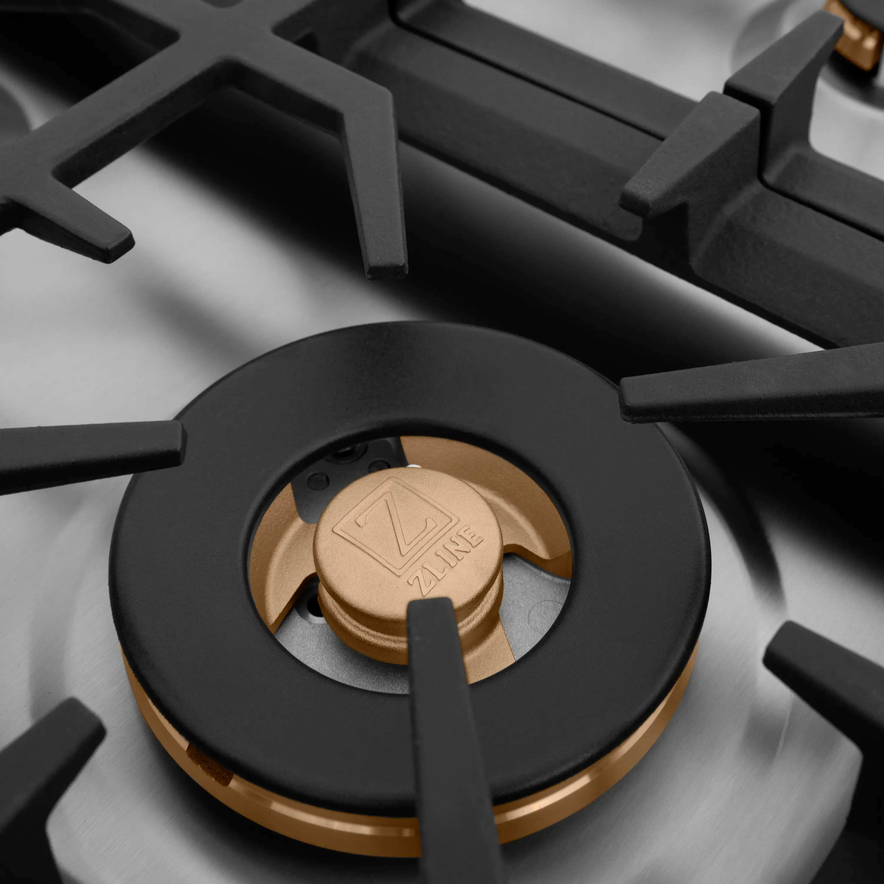 RC-BR-36 ZLINE Gas Cooktop - Stainless Steel, Brass 36 Inch-5