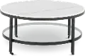 Whitman Black and White Marble Coffee Table