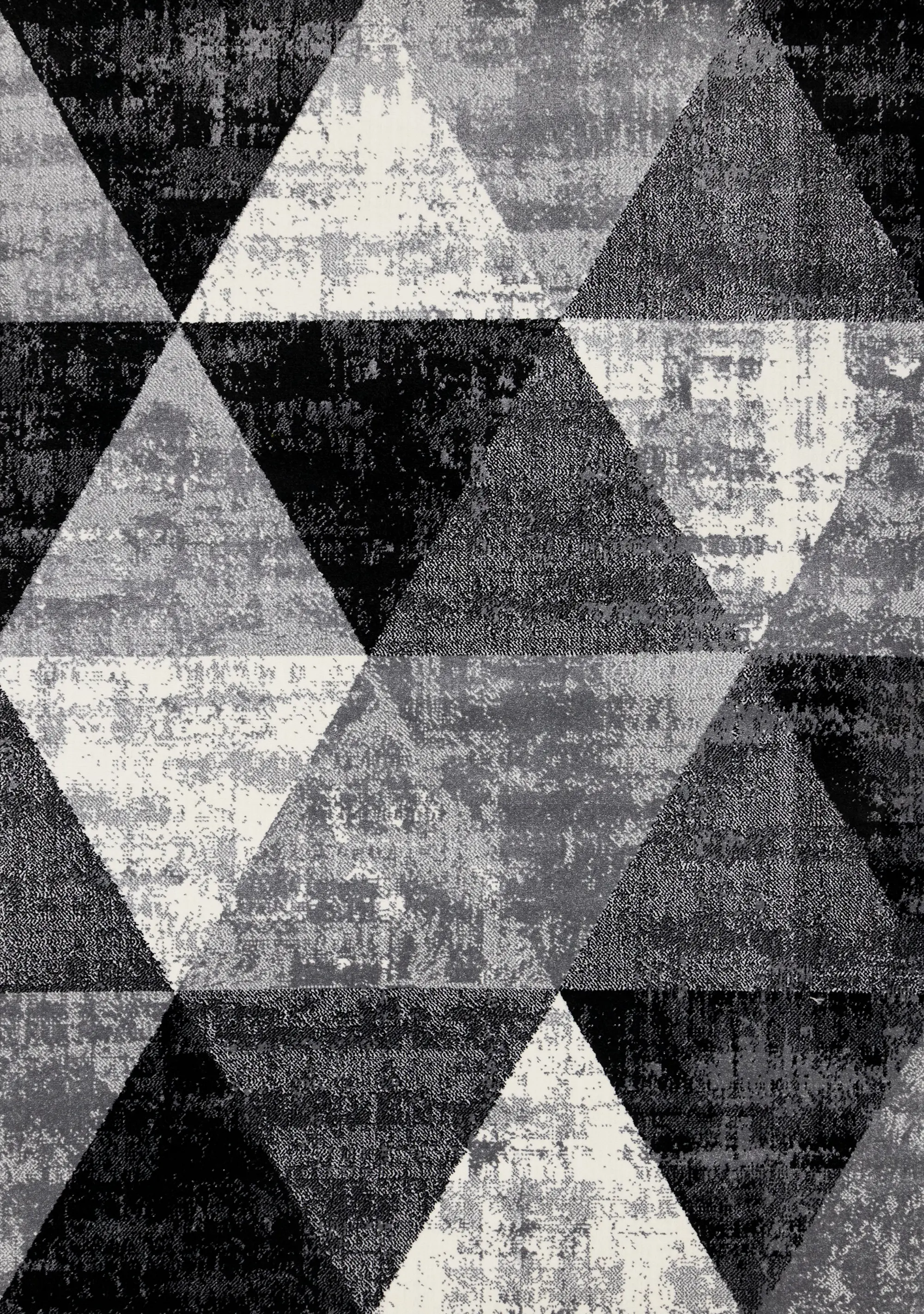 Century 7 x 10 Black and White Geometric Area Rug-1
