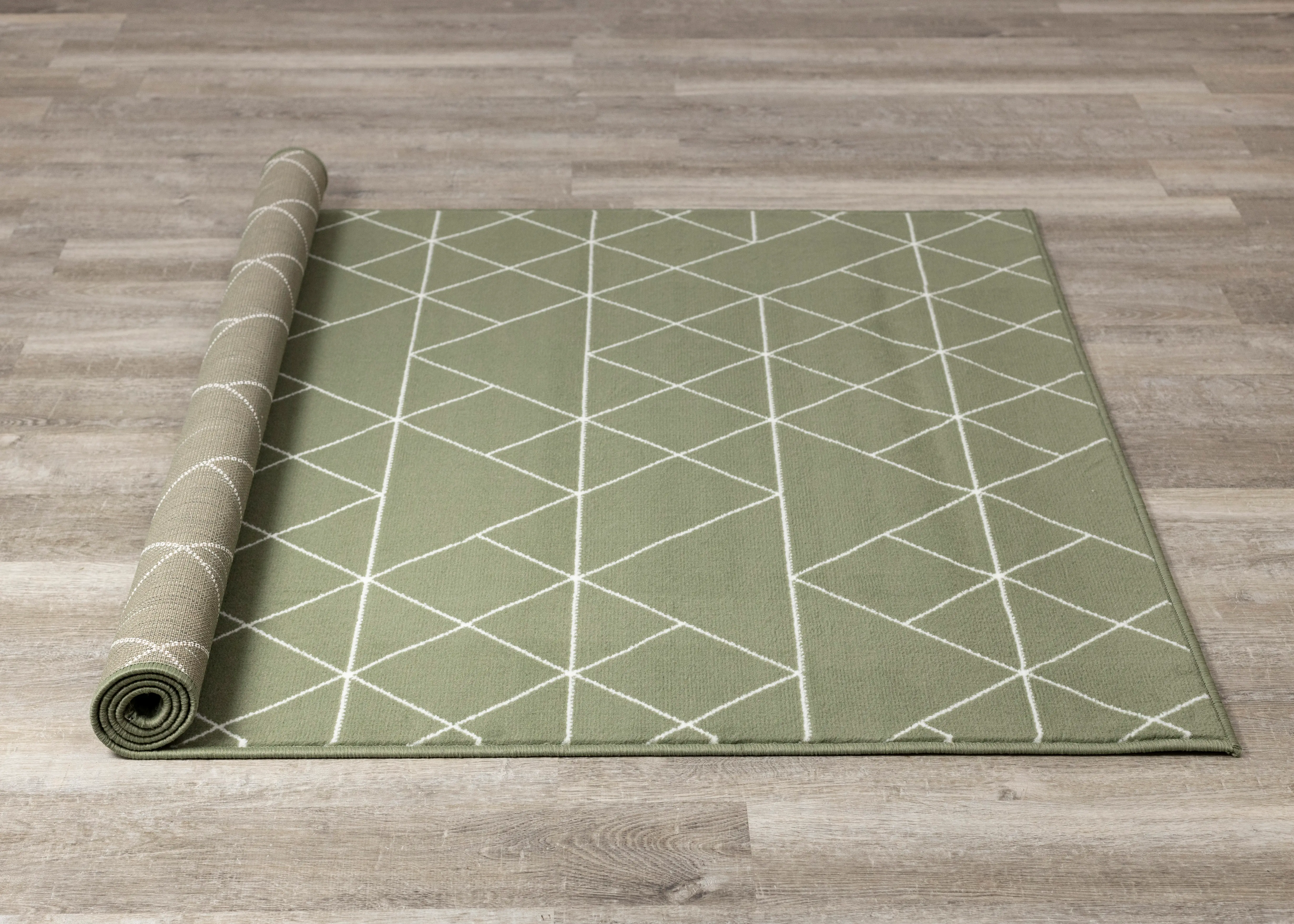 Faira Green Geometric 4 x 6 Area Rug-4