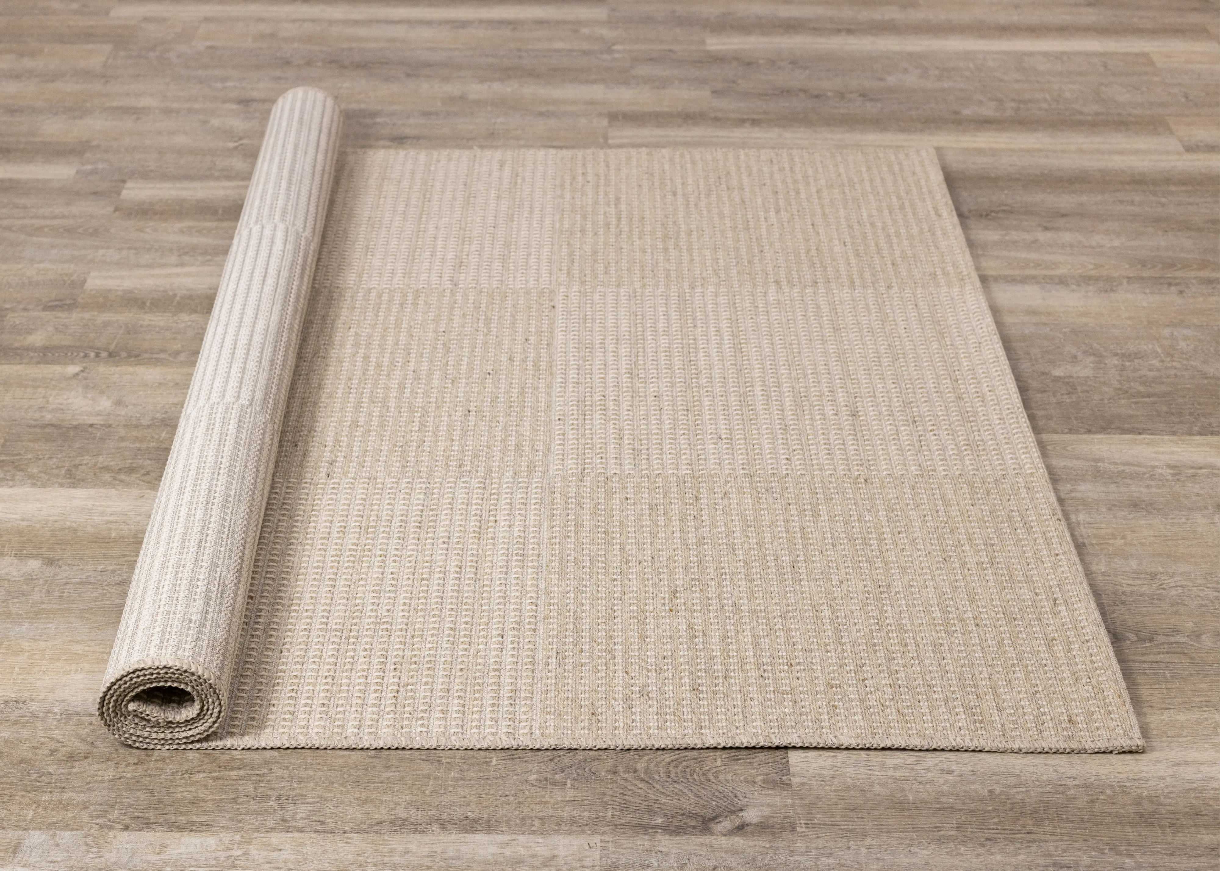 Peak Beige Wool 5 x 8 Area Rug-4