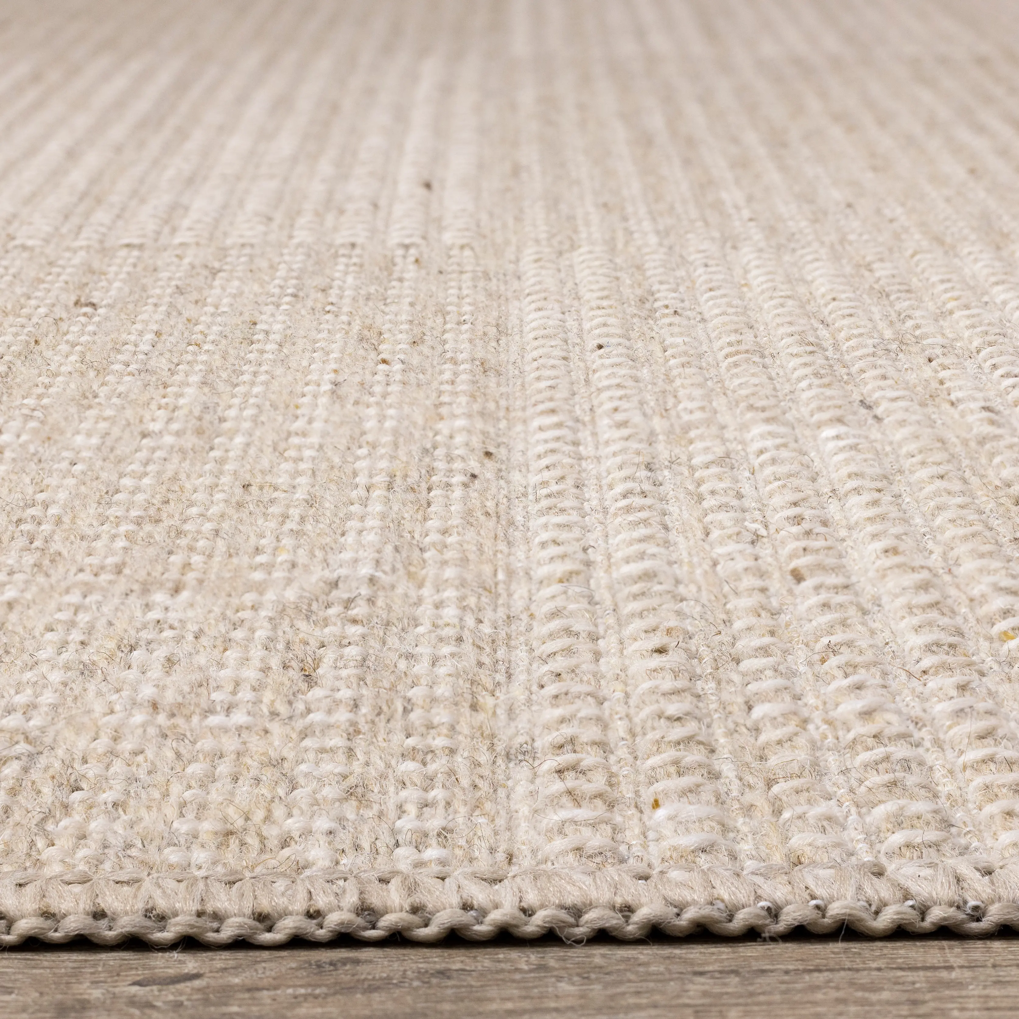 Peak Beige Wool 5 x 8 Area Rug-5