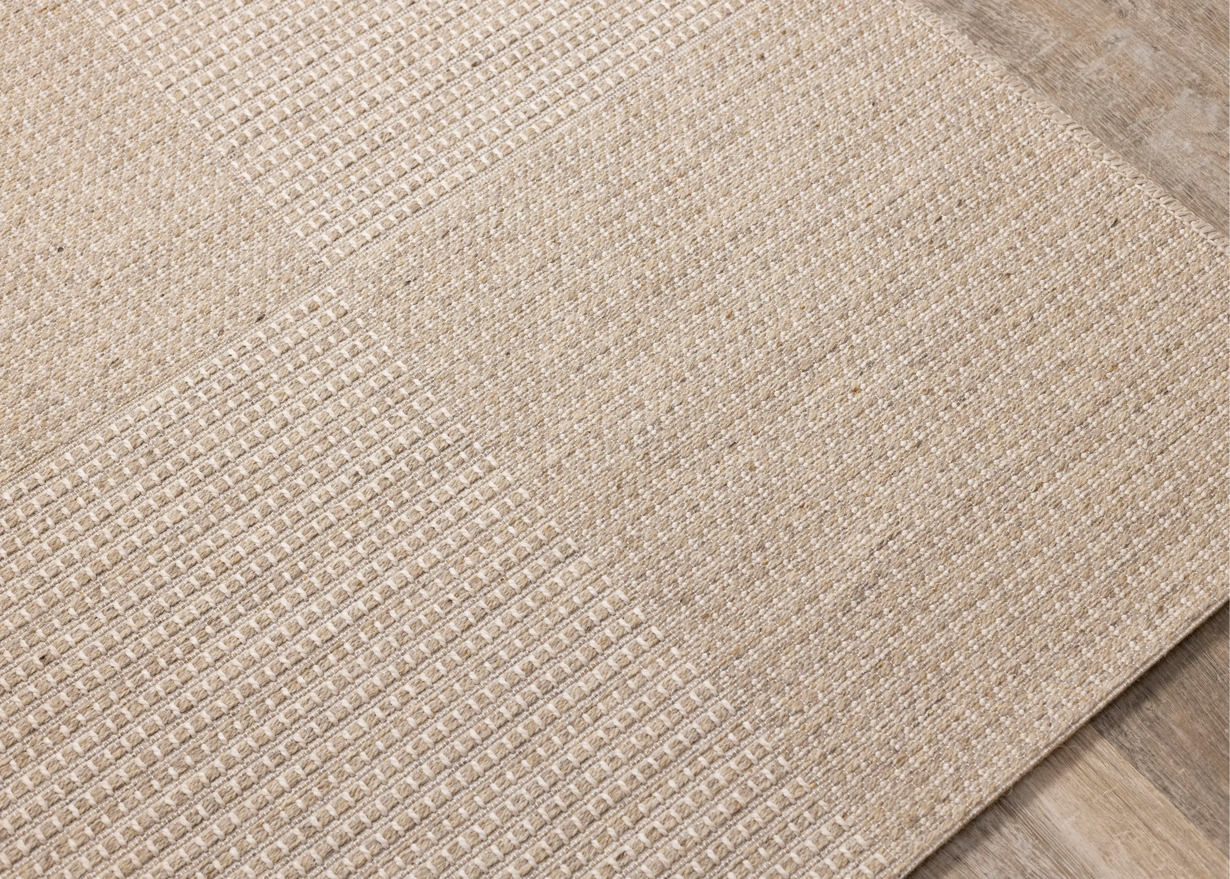 Peak Beige Wool 5 x 8 Area Rug-6