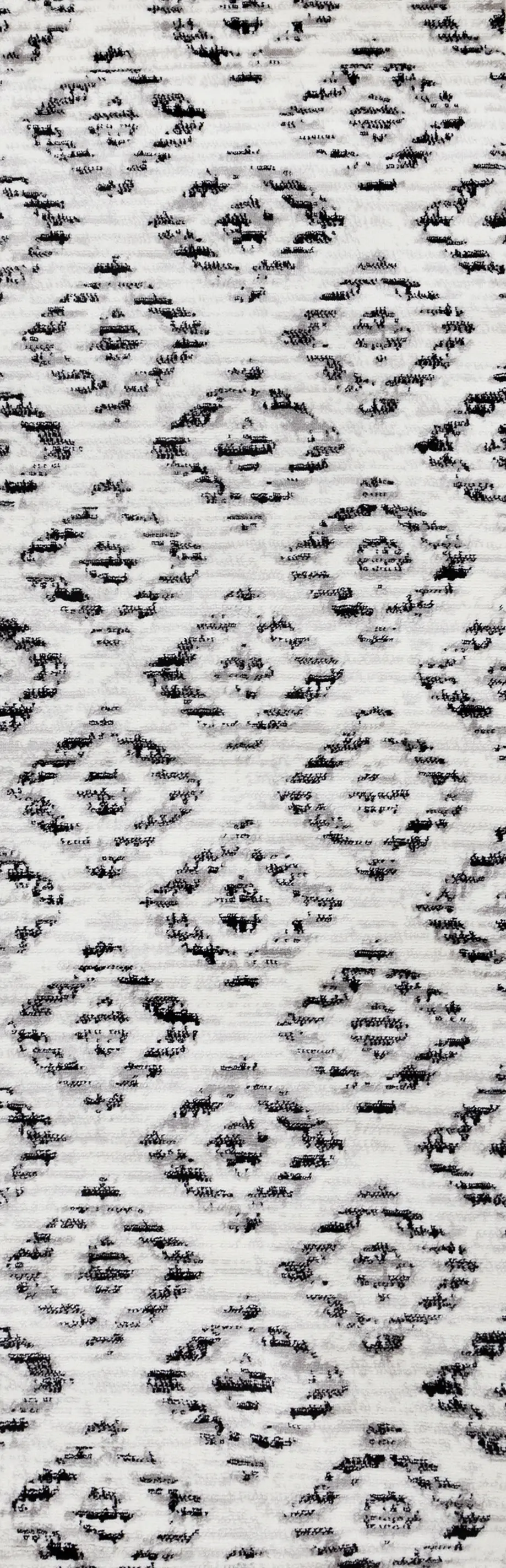 Merit Grey Diamond Pattern 7 Foot Runner Rug-1