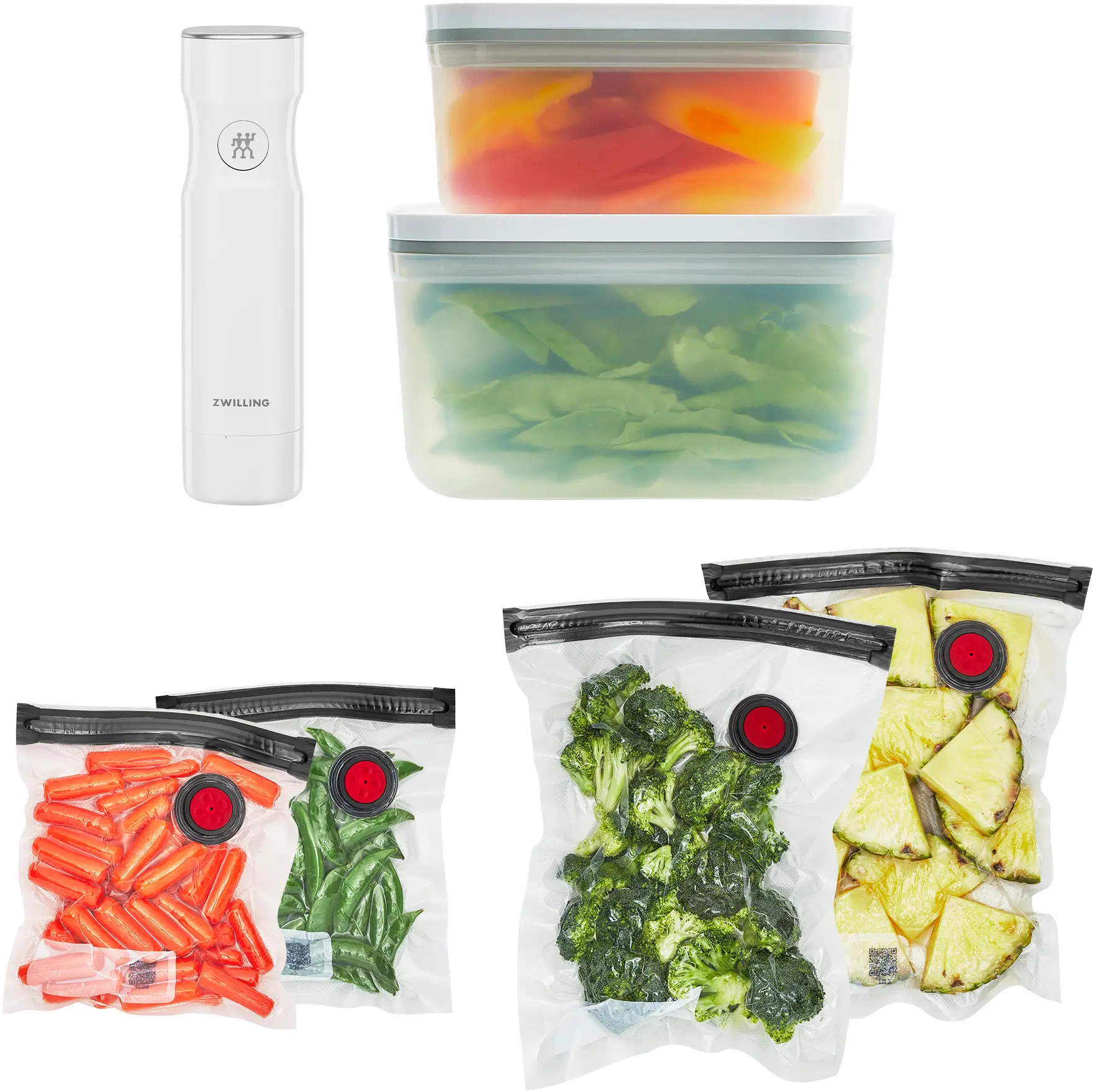 Zwilling Fresh & Save 7-pc Vacuum Sealer Machine Starter Set - Plastic-1