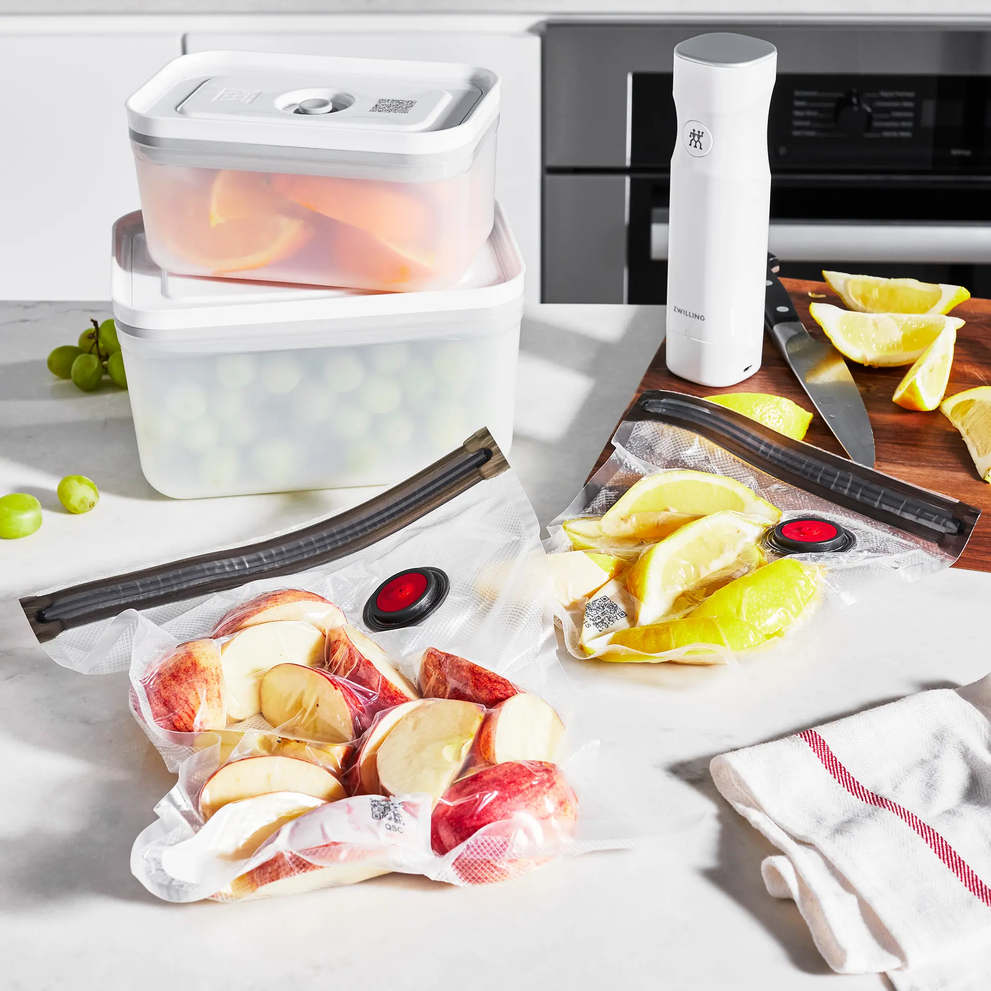 Zwilling Fresh & Save 7-pc Vacuum Sealer Machine Starter Set - Plastic-2