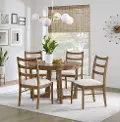 Margo Walnut Brown 5 Piece Dining Set