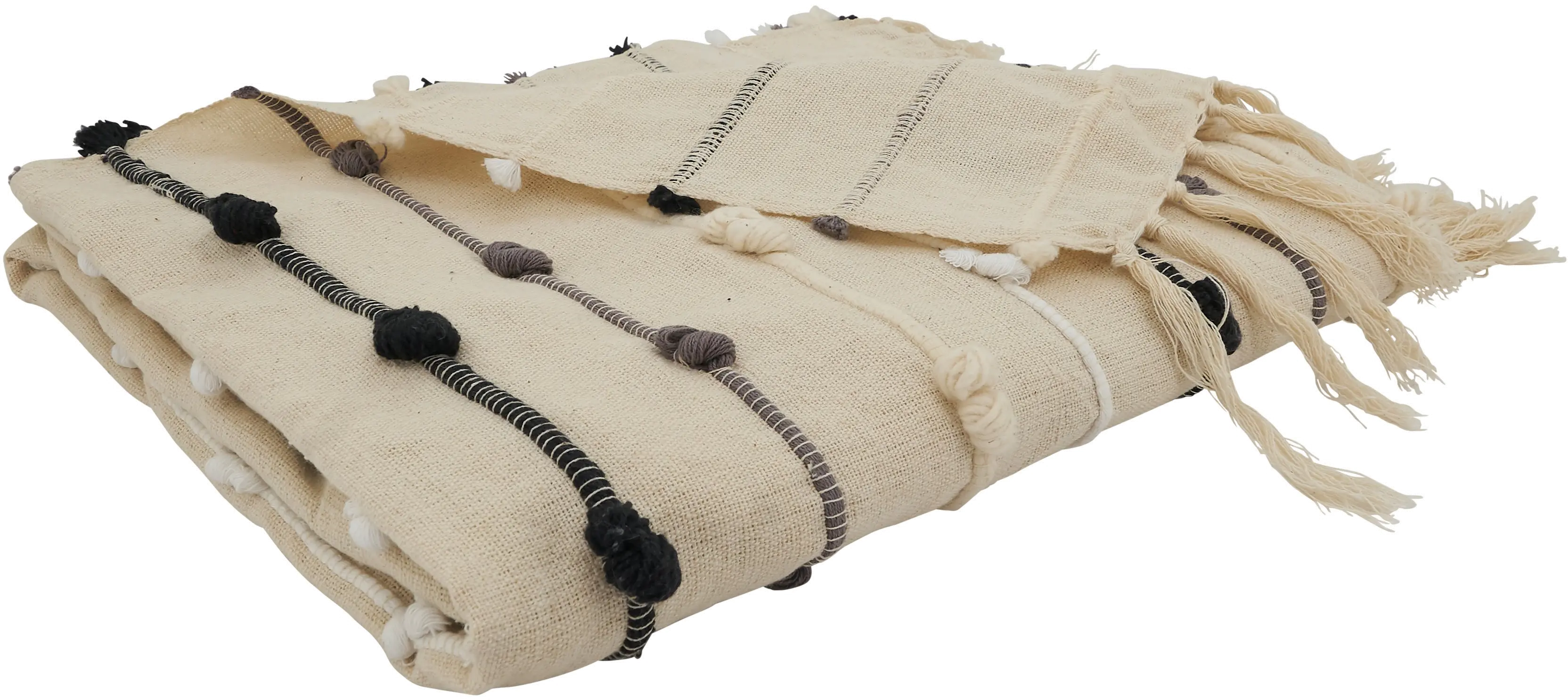 Black & White Knotted Throw-1
