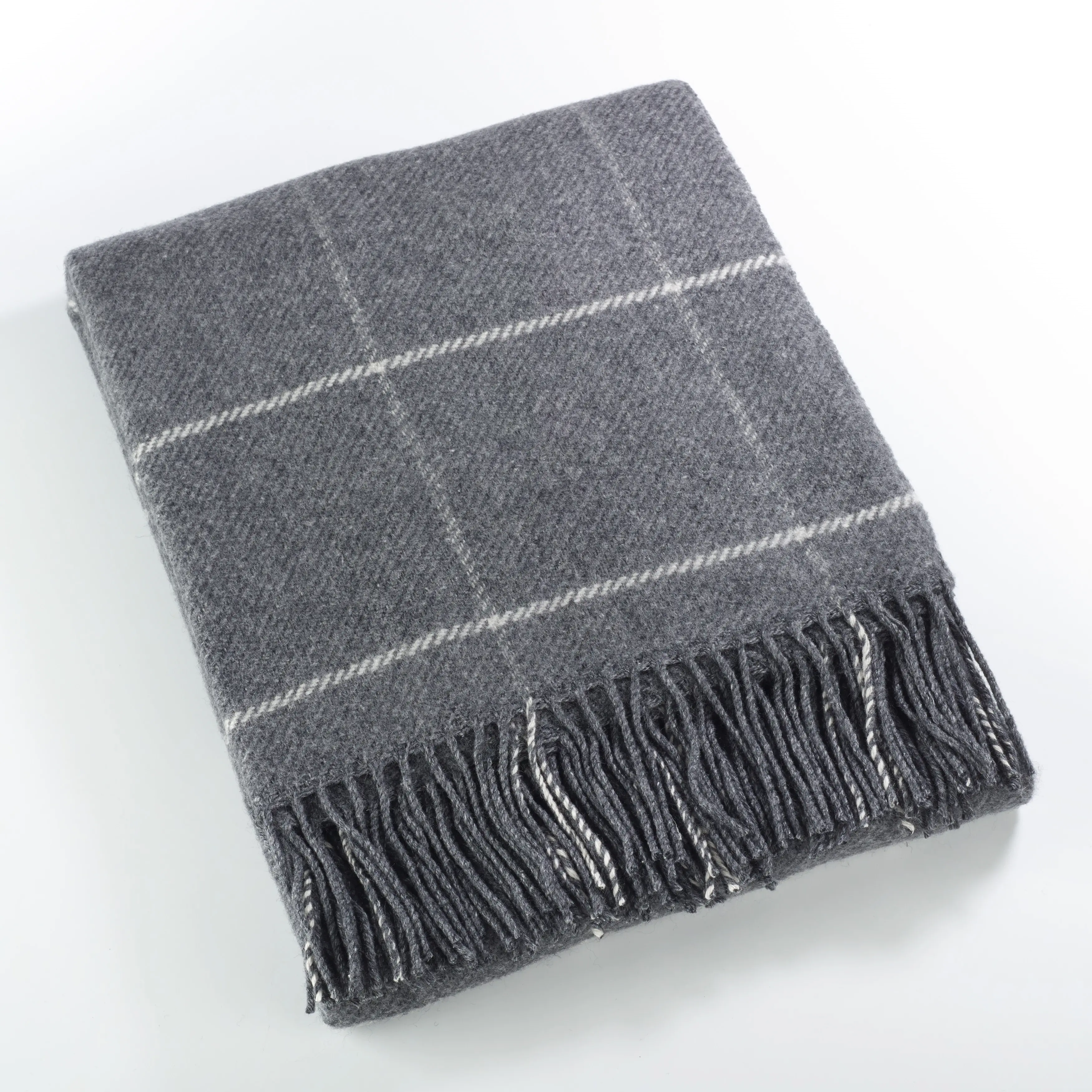 Slate Blue Geometric Throw-1