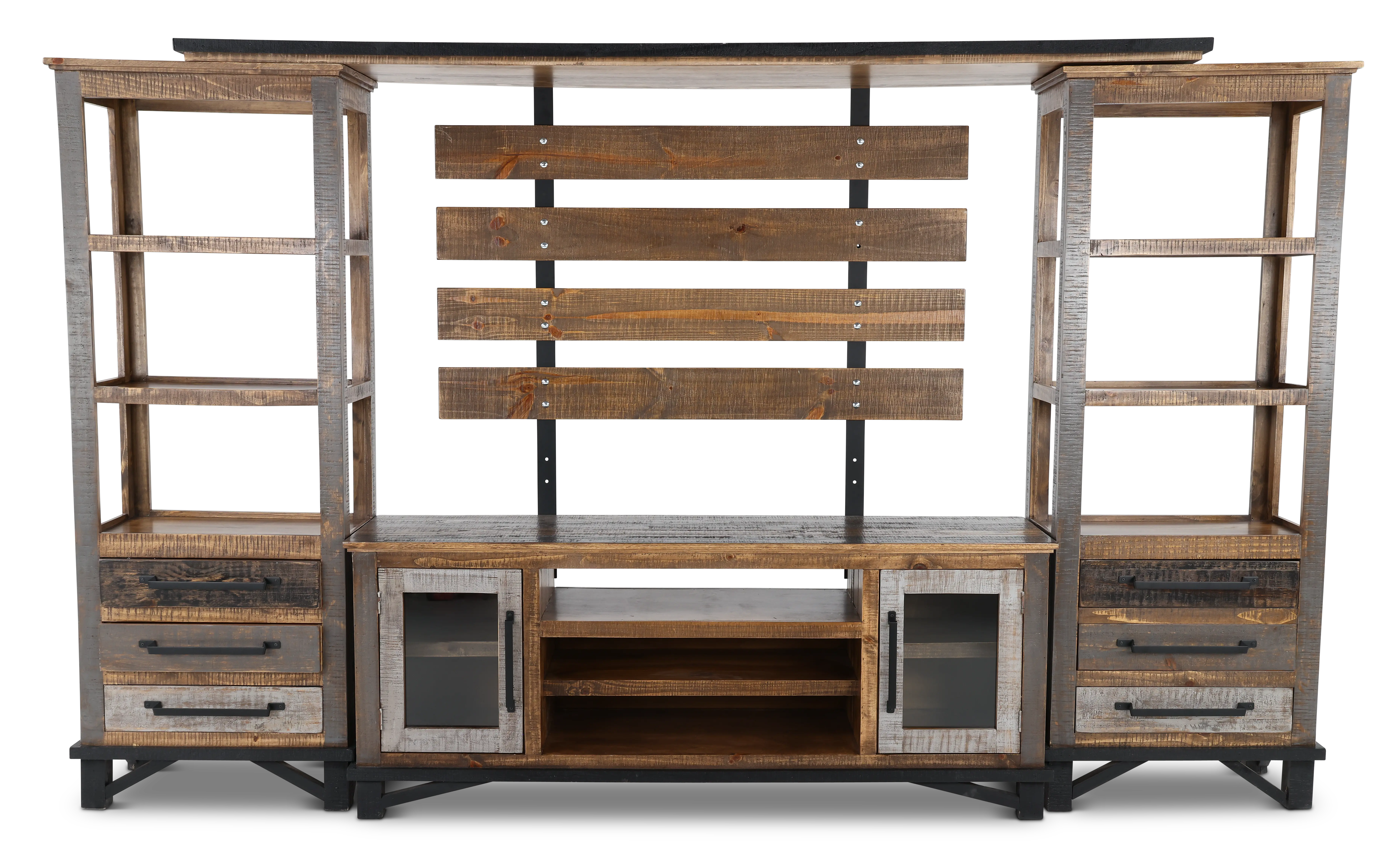 Loft Brown Entertainment Wall-1