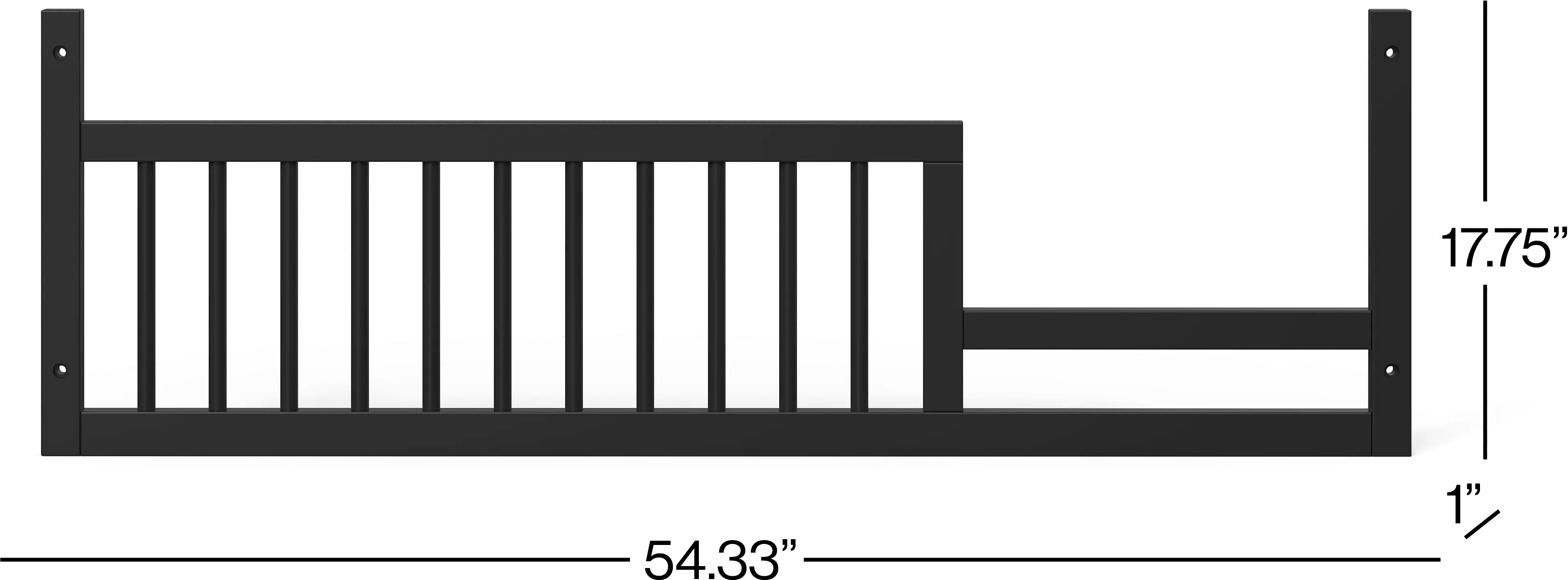 F09502.89 Ebony Guard Rail for Surrey Hill Crib-3