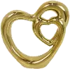 Gold Double Heart Sculpture