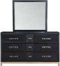 Charlotte Black and Gold Dresser