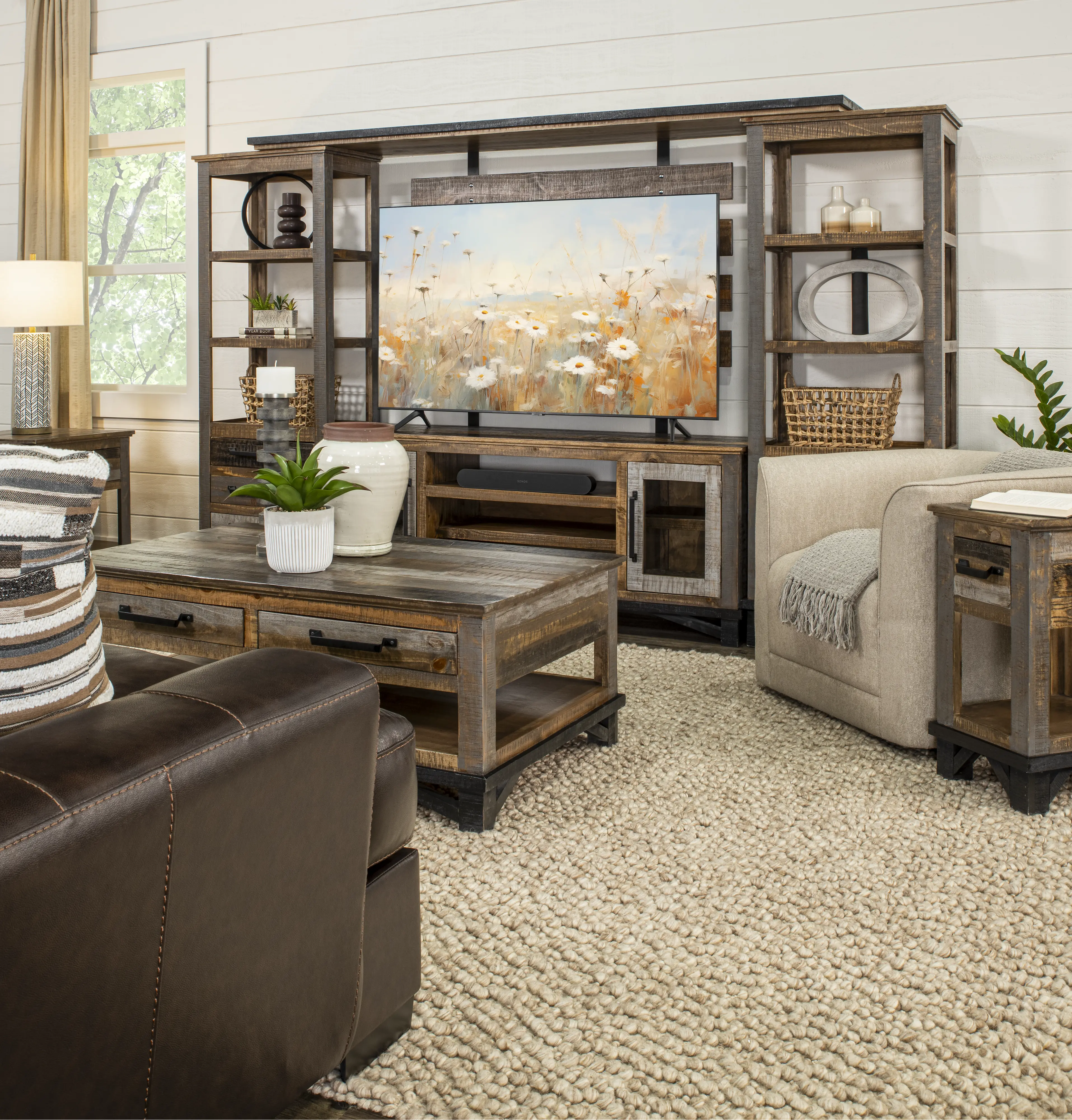 Loft Brown Sofa Table-12