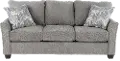 TARA3 SOFA LOGAN NICKEL Tara Gray Sofa