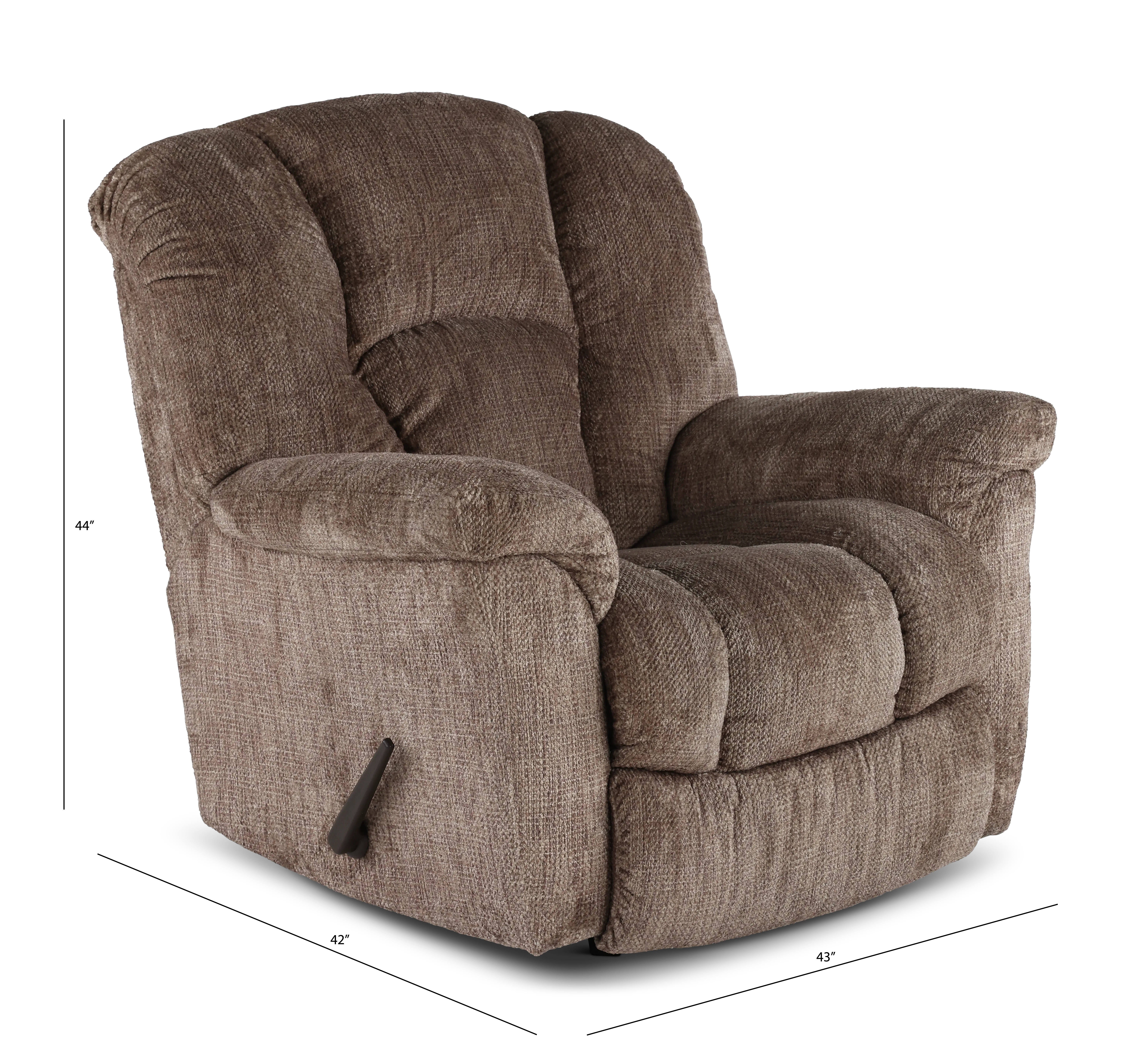 Equalizer Camel Brown Manual Rocker Recliner-3
