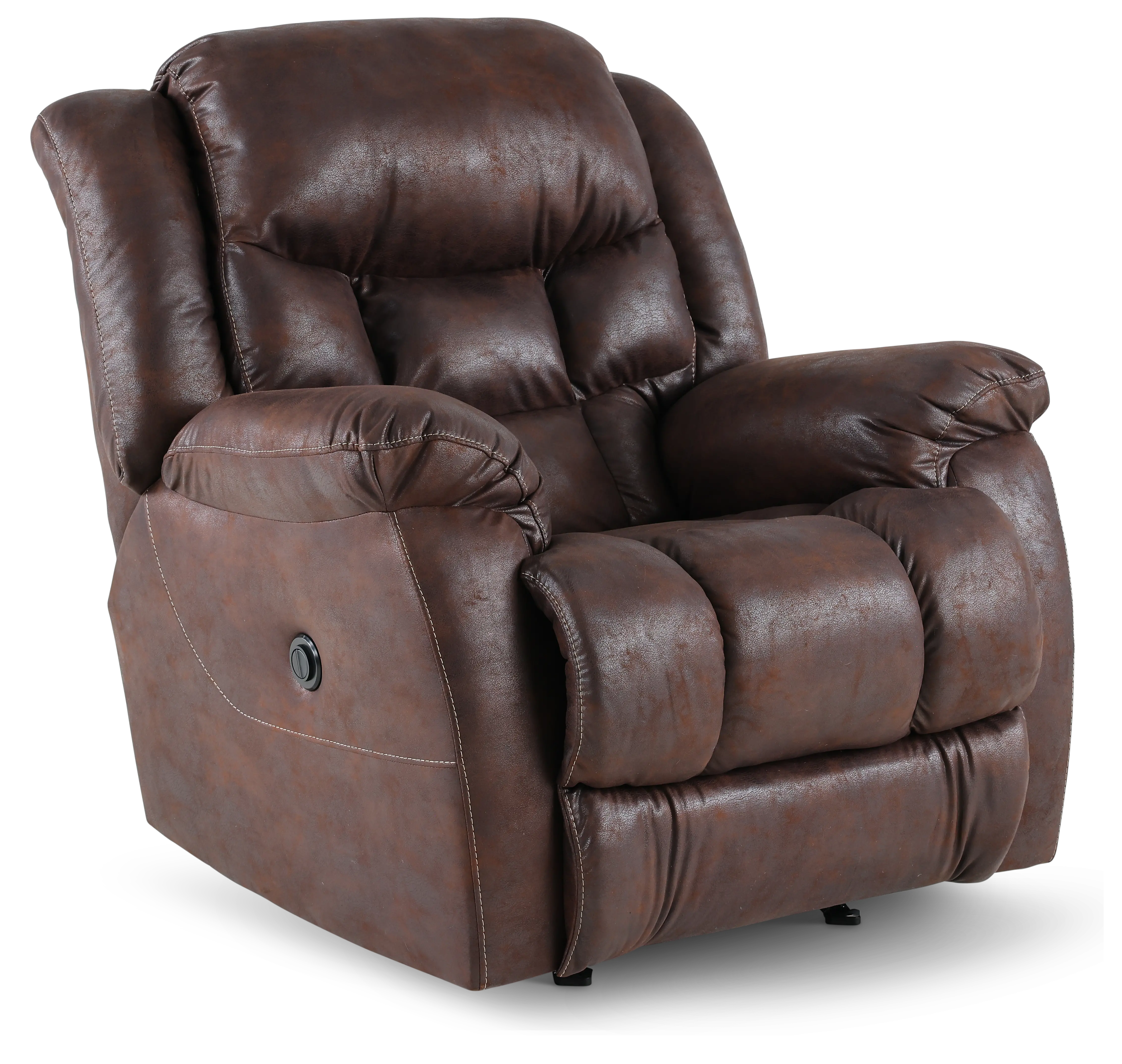 Blockbuster Brown Power Rocker Recliner-1