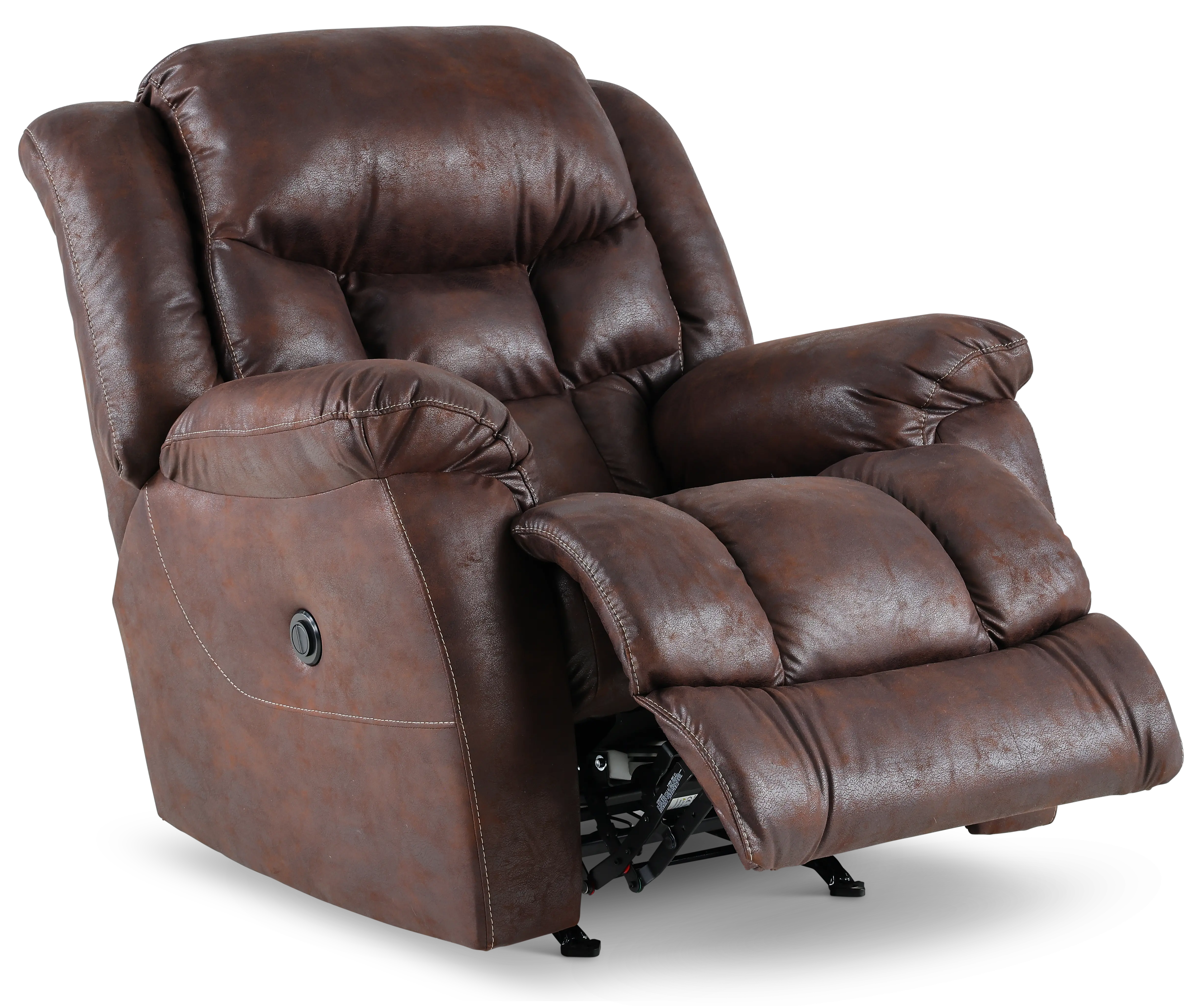Blockbuster Brown Power Rocker Recliner-4