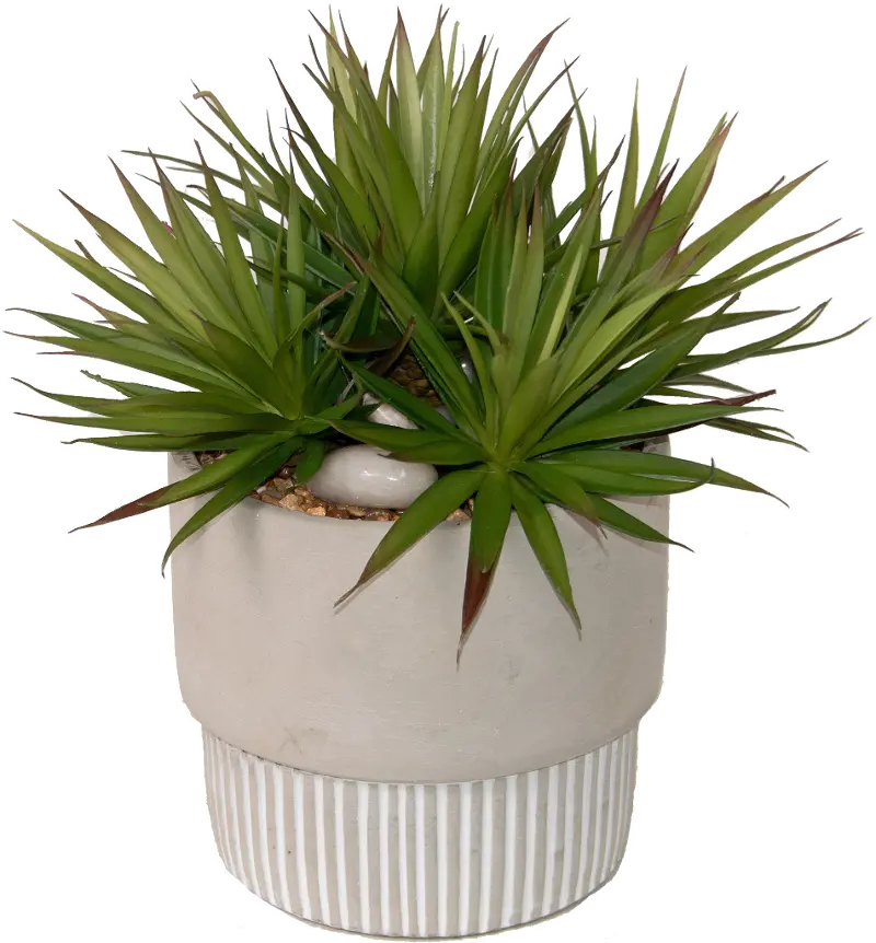 Faux Spikey Succulent in Stone Pot