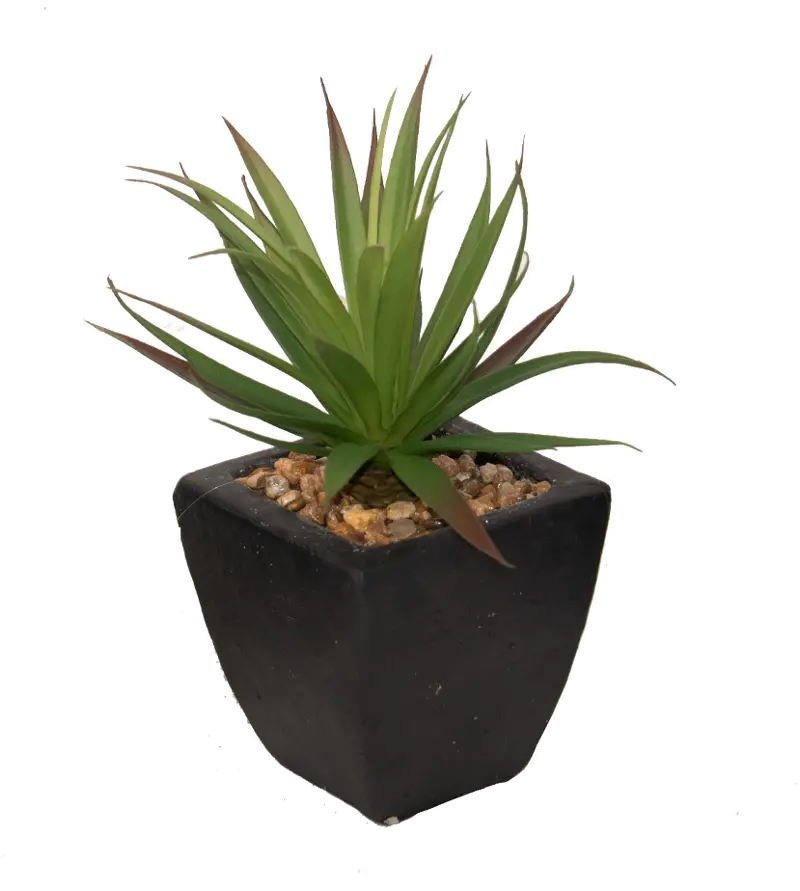 Faux Agave Plant in Stone Pot