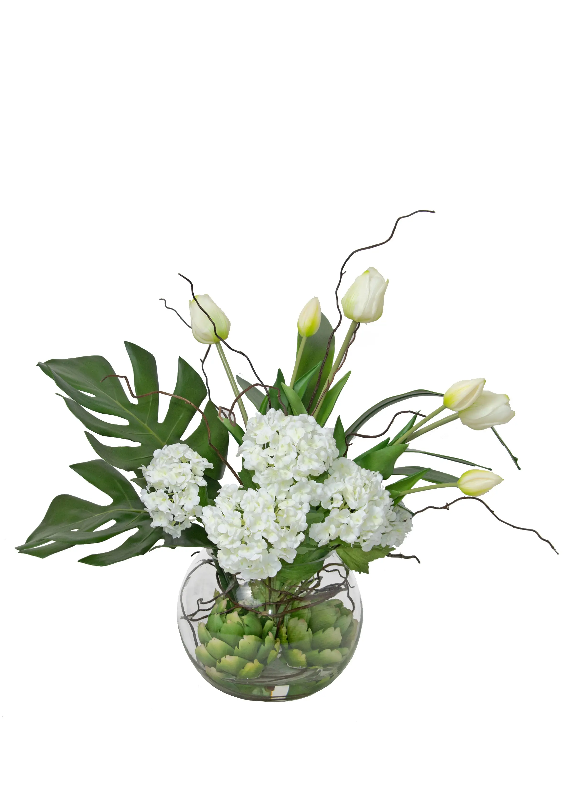 20 White Tulip Artichoke Bowl-1