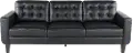 Cameron Black Leather Sofa
