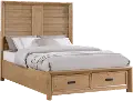 Brayden Light Brown Queen Storage Bed