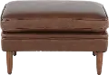 Volcano Brown Leather Ottoman