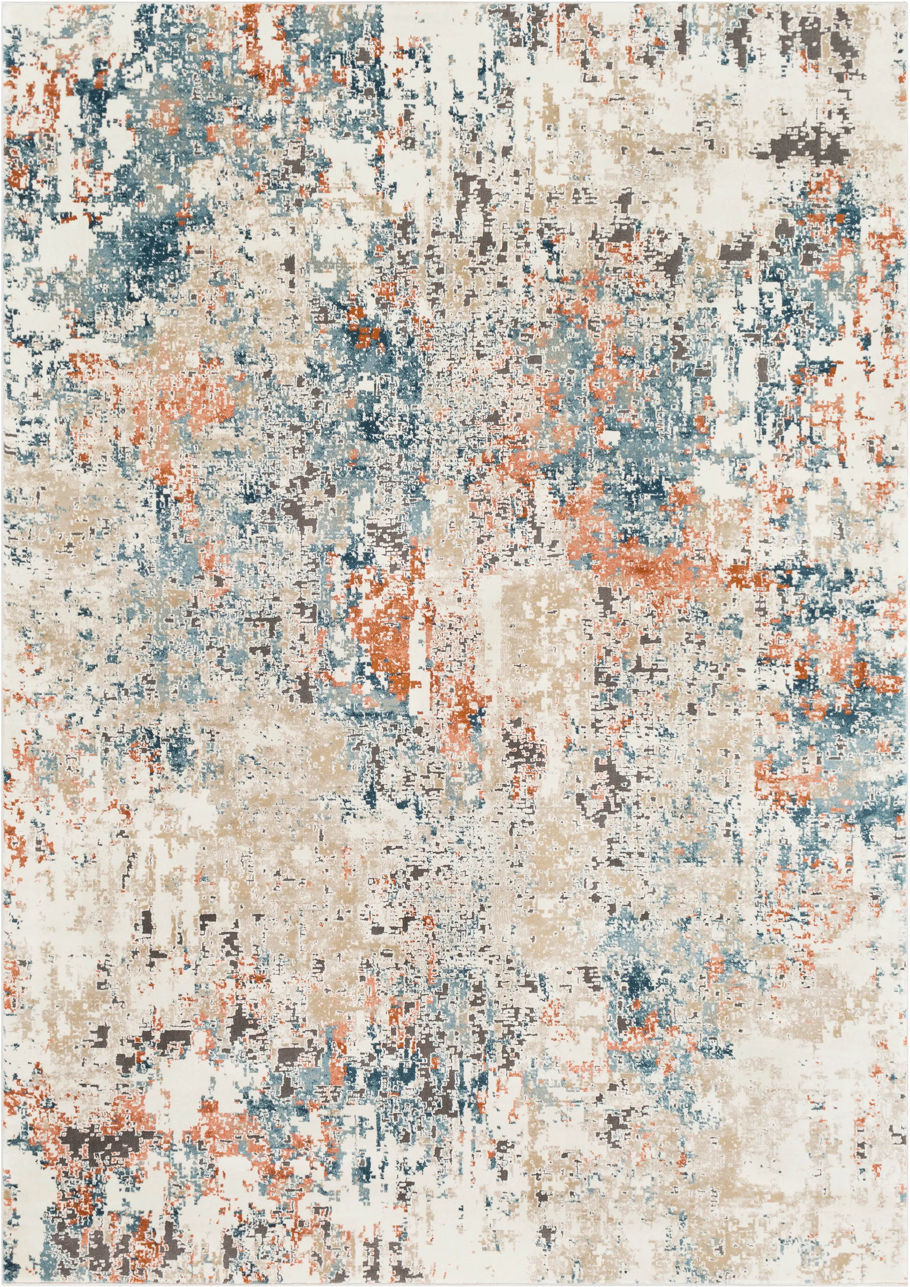 PUN2302-5373/PUNE Pune 5 x 7 Deep Teal Modern Area Rug-1