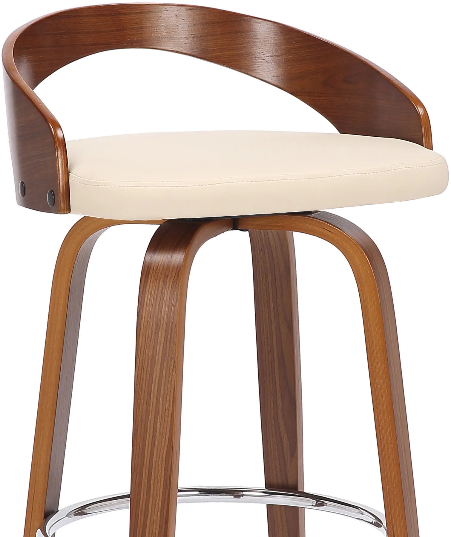 LCSOBACRWA26 Sonia Cream Swivel Counter Height Stool-8