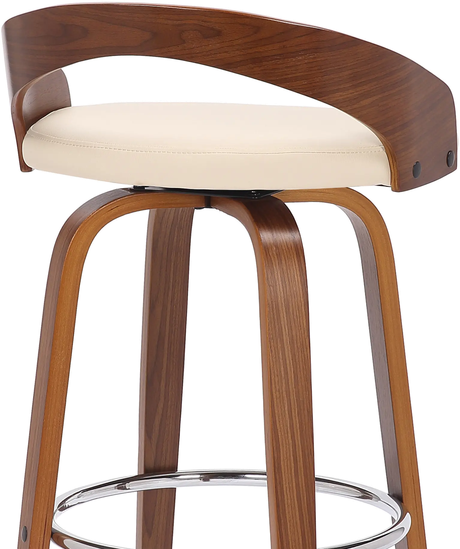 LCSOBACRWA26 Sonia Cream Swivel Counter Height Stool-9