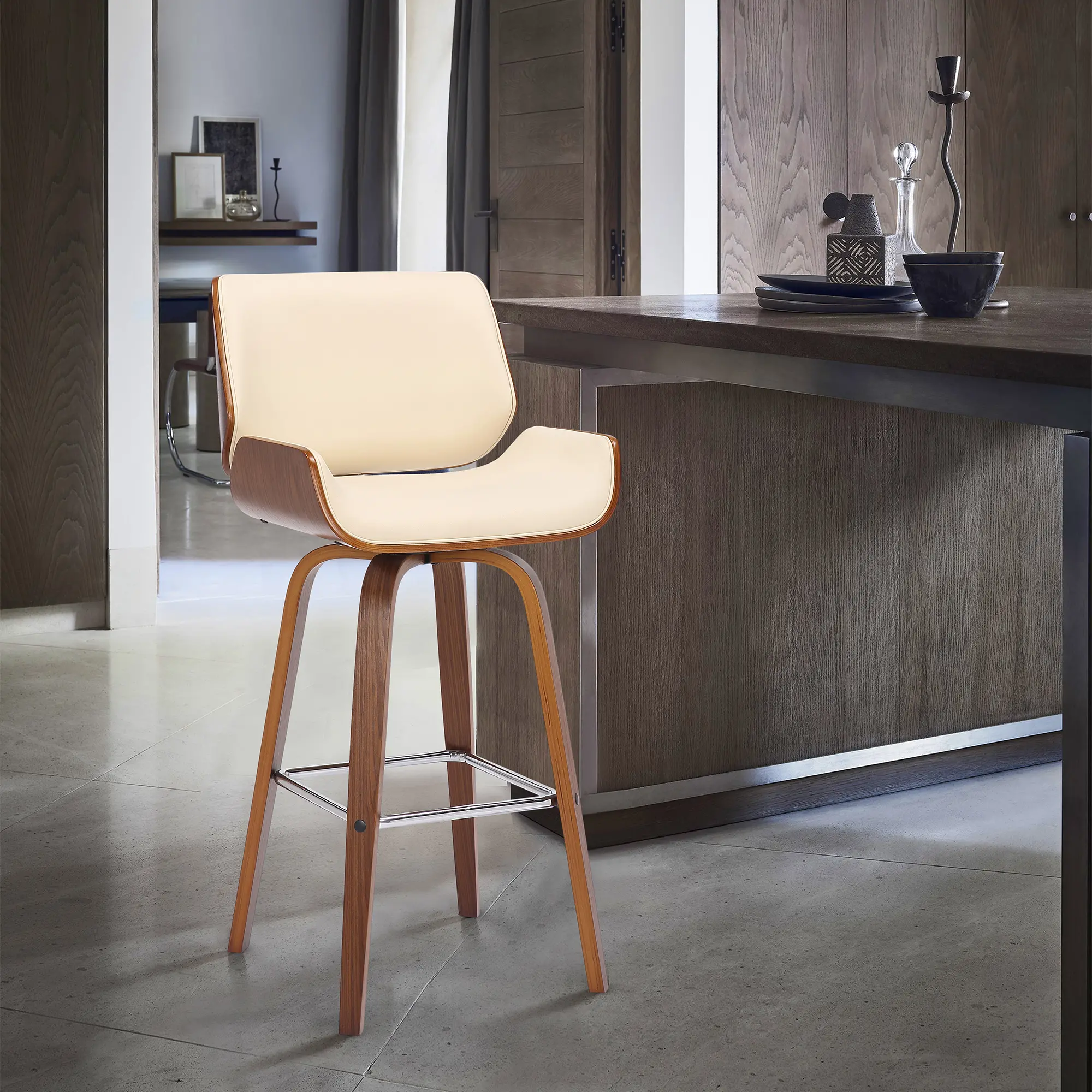 LCTYBACRWA26 Tyler Cream Swivel Counter Height Stool-2