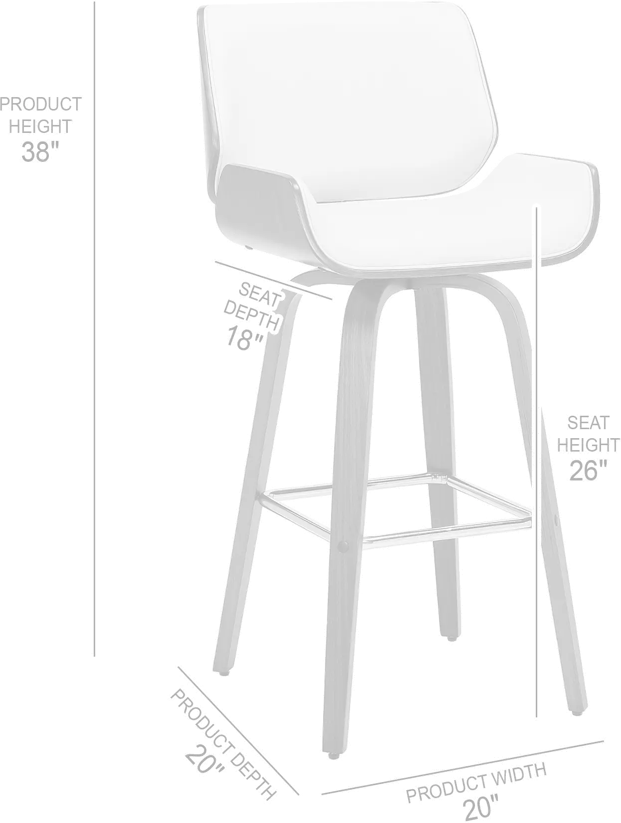 LCTYBACRWA26 Tyler Cream Swivel Counter Height Stool-8