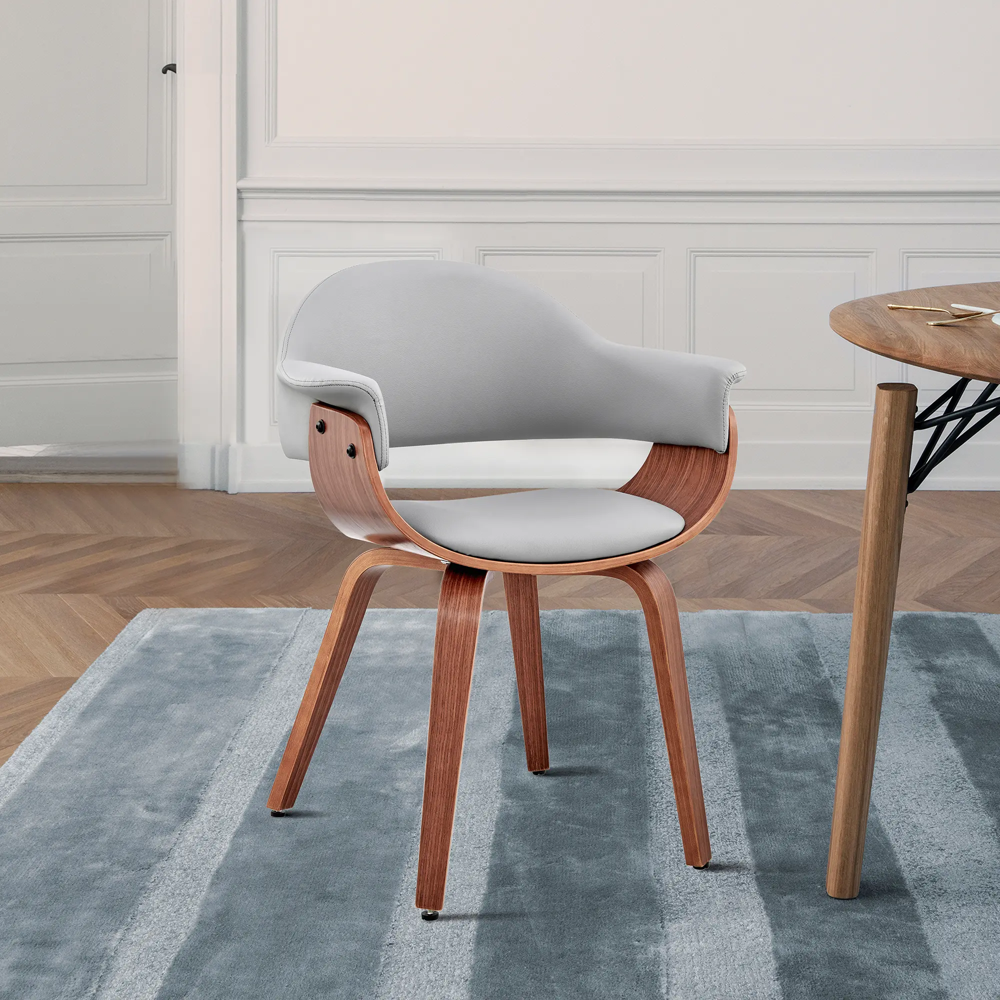 LCADCHWAGR Adalyn Gray and Walnut Dining Room Chair-2