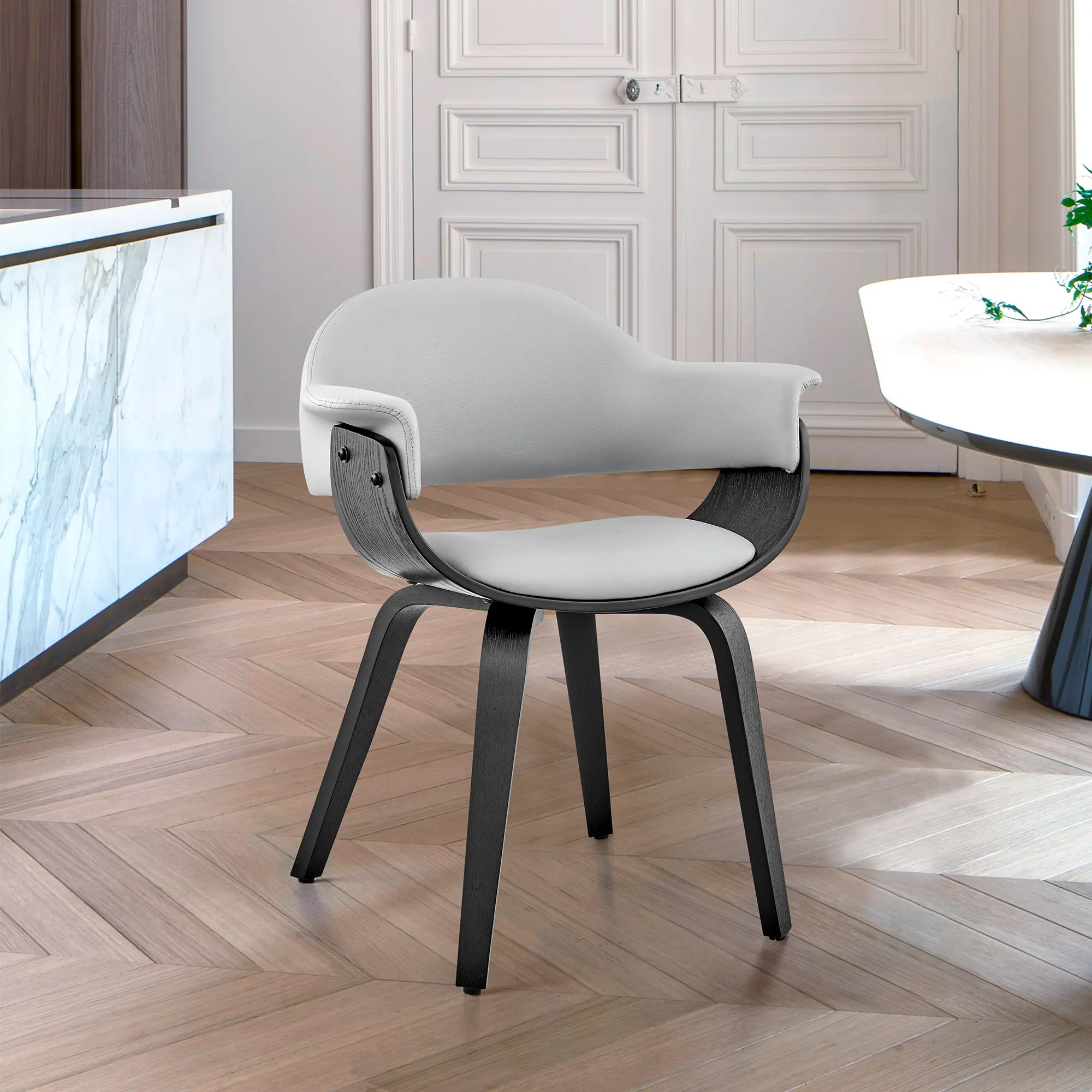 LCADCHBLGR Adalyn Gray and Black Dining Room Chair-2