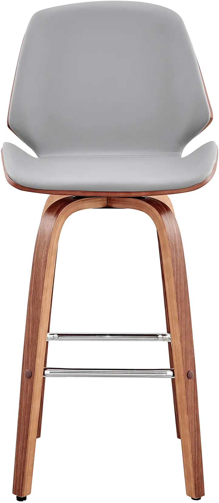 LCAABAWAGR26 Arabela Gray and Walnut Swivel Counter Height Stool-3