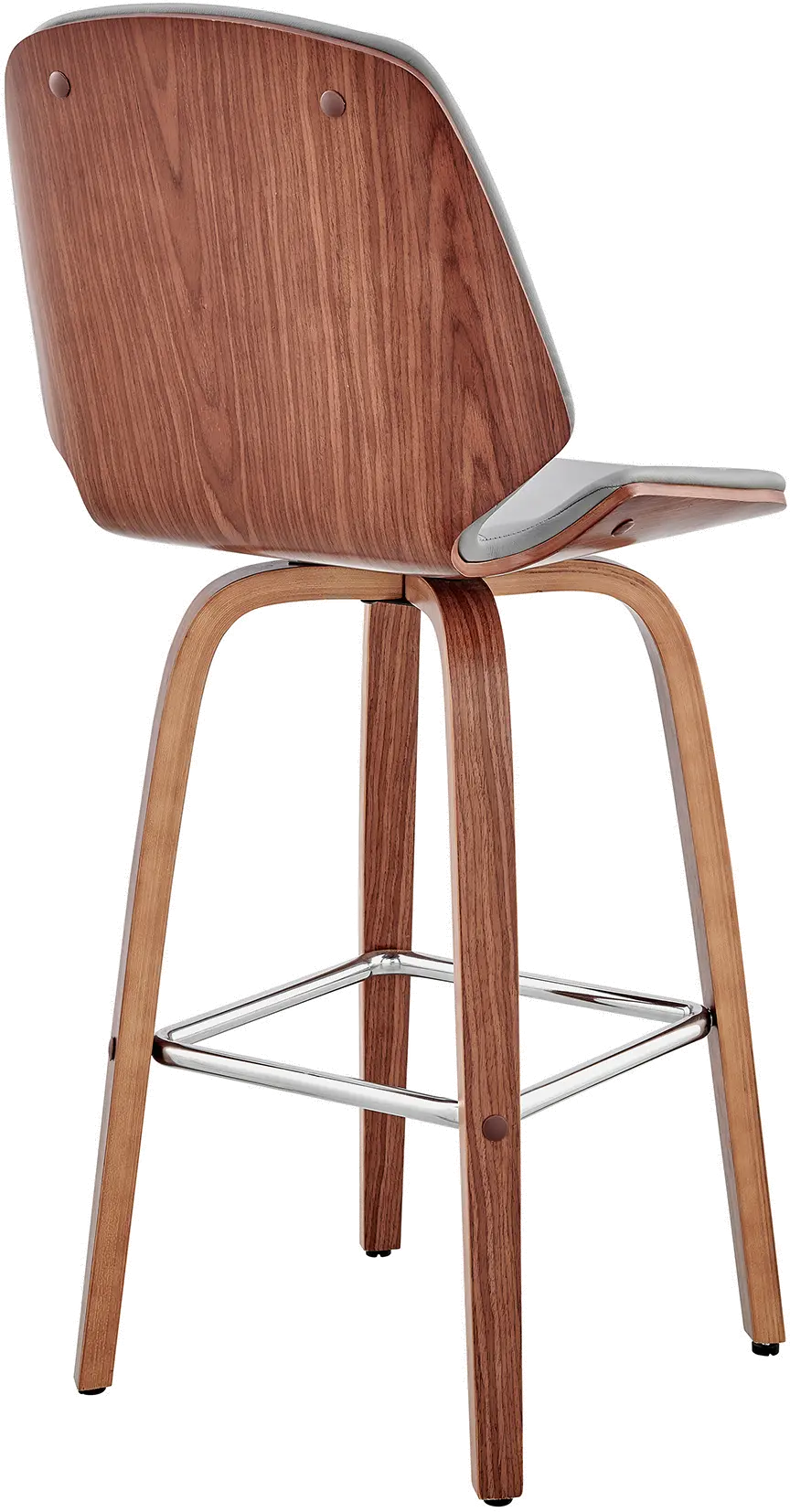 LCAABAWAGR26 Arabela Gray and Walnut Swivel Counter Height Stool-5